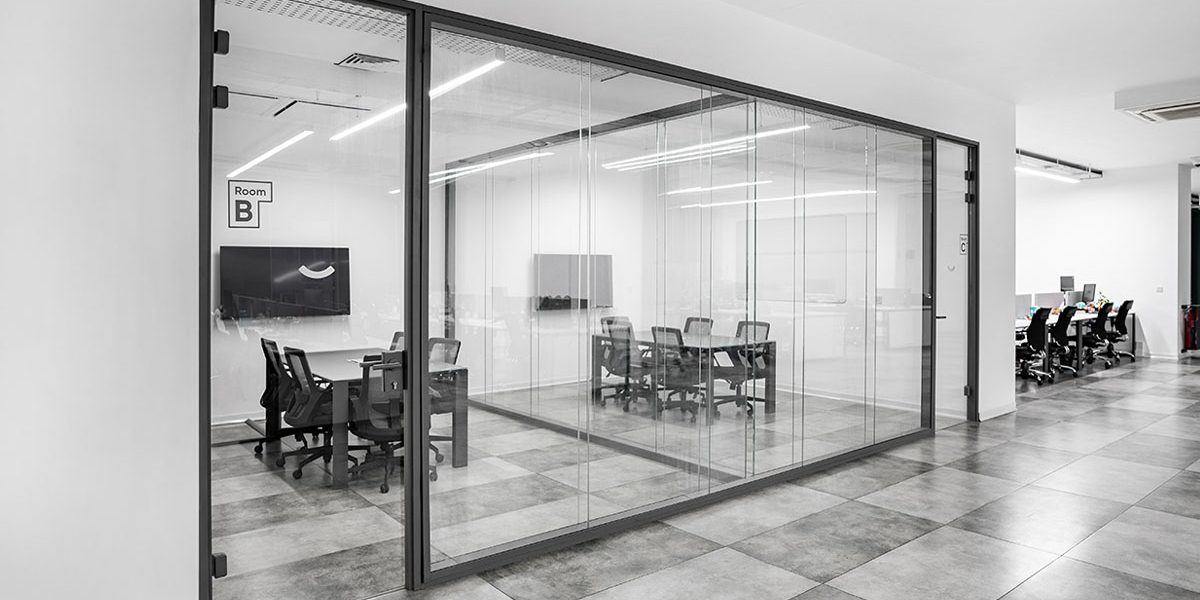Sahlan Namad – Double Sided Frameless 01 پارتیشن شیشه ای